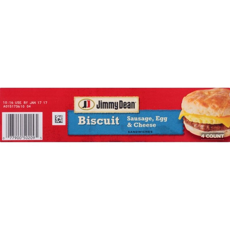 Jimmy Dean Sausage, Egg & Cheese Biscuit Sandwiches (4.5 oz) Instacart