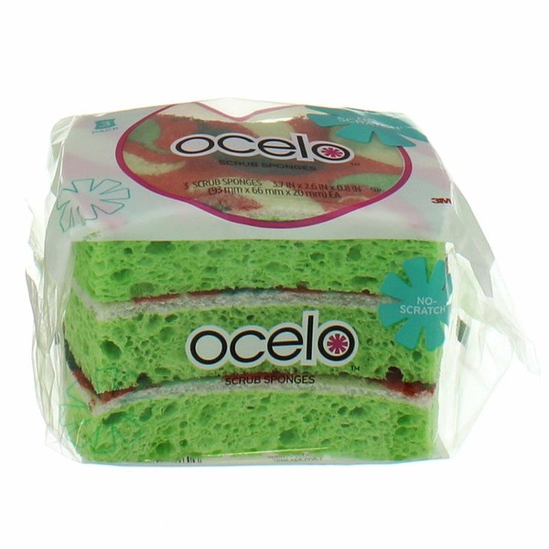 Ocelo Heavy Duty Gumball Design Scrubber Sponges