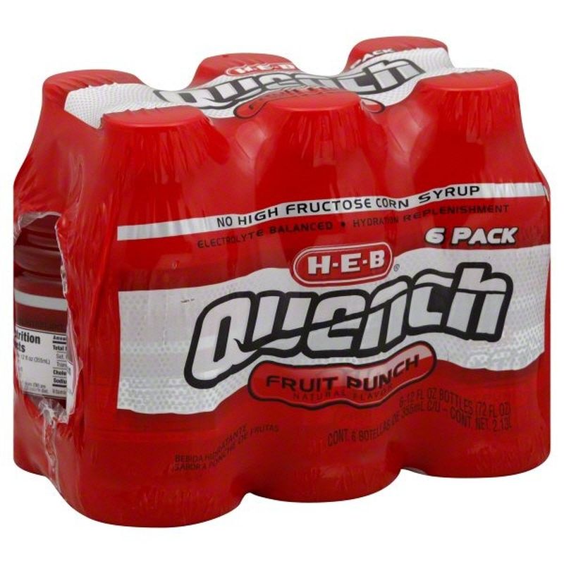 HEB Quench Fruit Punch Drink (12 fl oz) Instacart