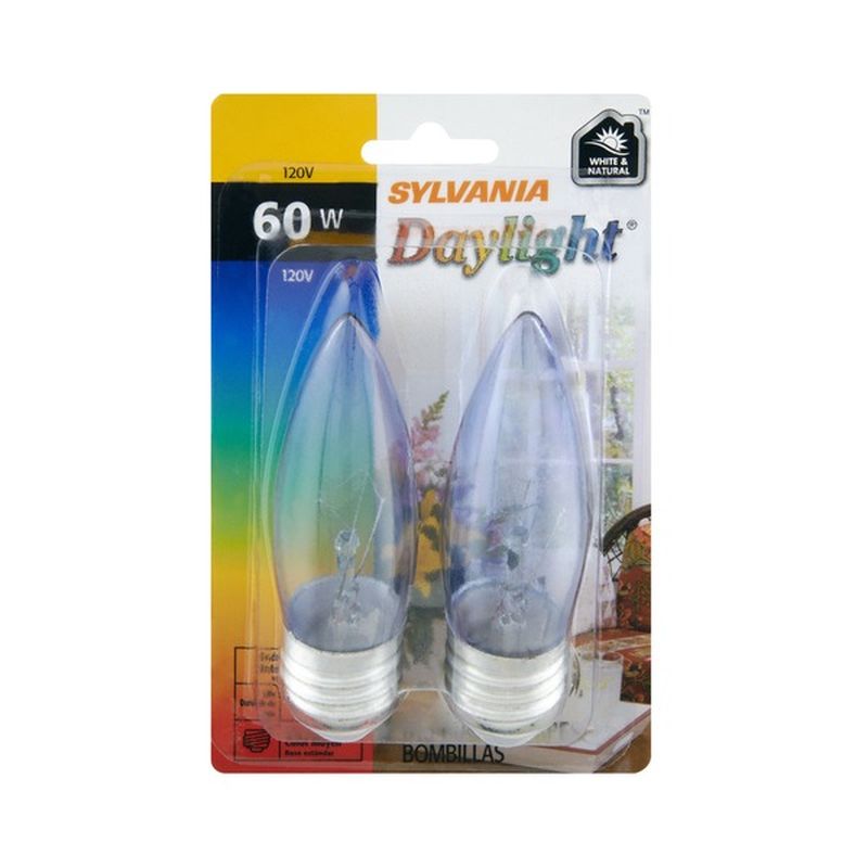 SYLVANIA Daylight Indoor/Outdoor 60 Watt Light Bulbs (2 ct) Instacart