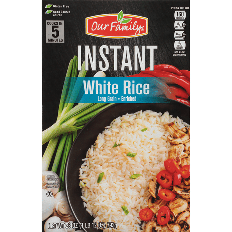 Our Family Enriched Long Grain Instant White Rice (28 oz) Instacart