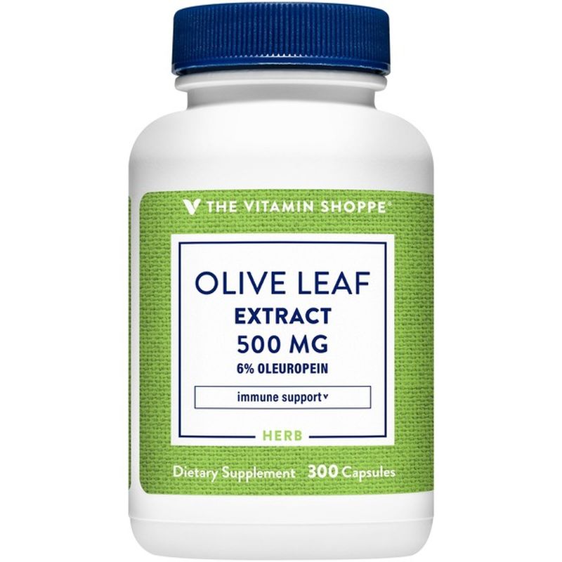 The Vitamin Shoppe Olive Leaf Extract 500 MG 6 Oleuropein (300