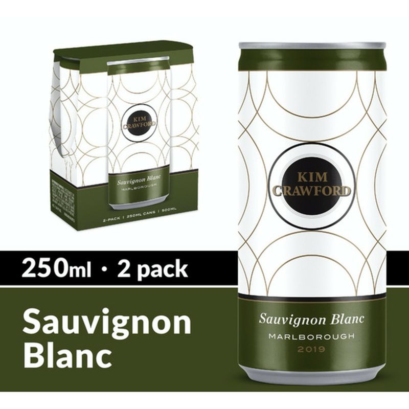 Kim Crawford Sauvignon Blanc White Wine Cans (250 ml) Instacart