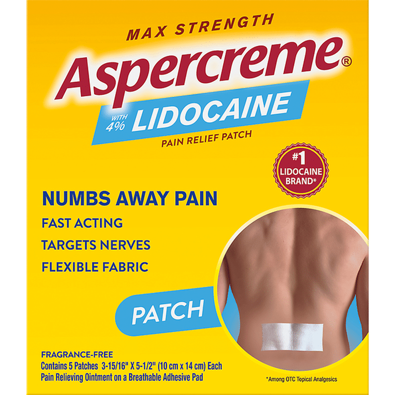 Aspercreme Lidocaine Patch, Max Strength (5 each) Instacart
