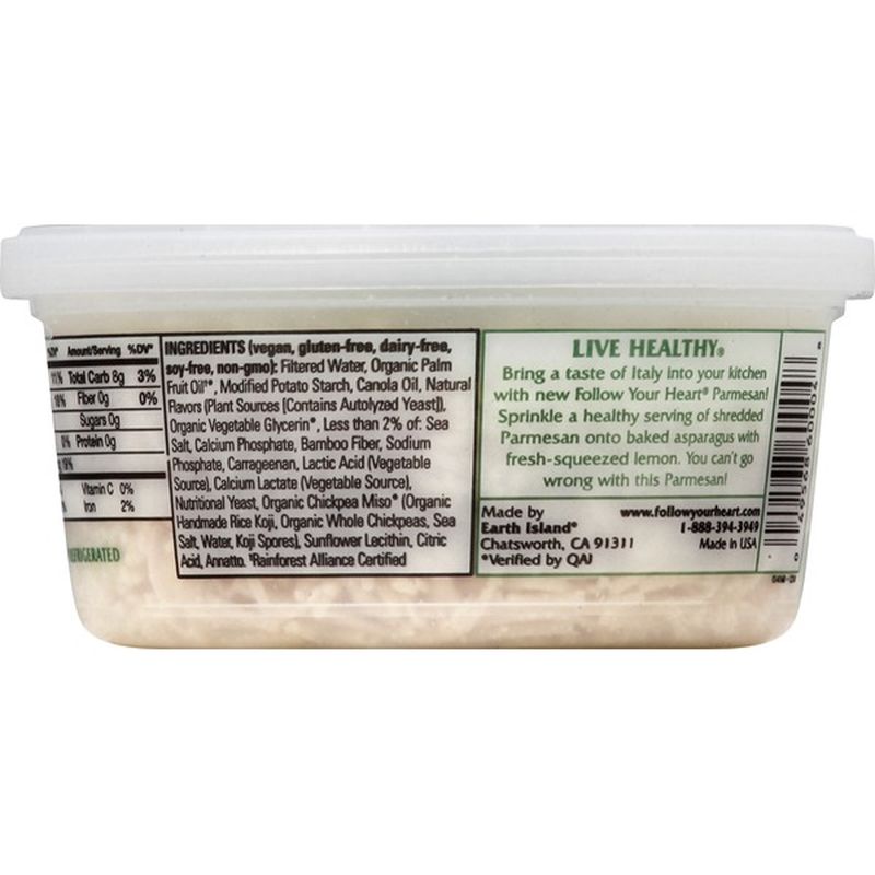 Follow Your Heart Shredded Cheese Alternative, Dairy-Free, Parmesan Style