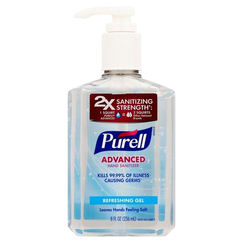 Purell Hand Sanitizer, Advanced, Refreshing Gel (8 Oz) From H-E-B ...