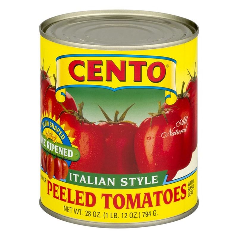 Cento Italian Style Whole Peeled Tomatoes Italian with Basil Leaf (28 oz) from Stop & Shop