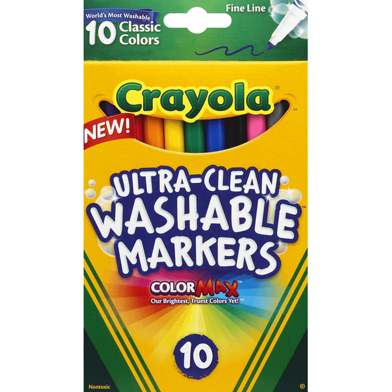 Crayola Markers Washable Fine Line Classic Colors 10 Each Instacart