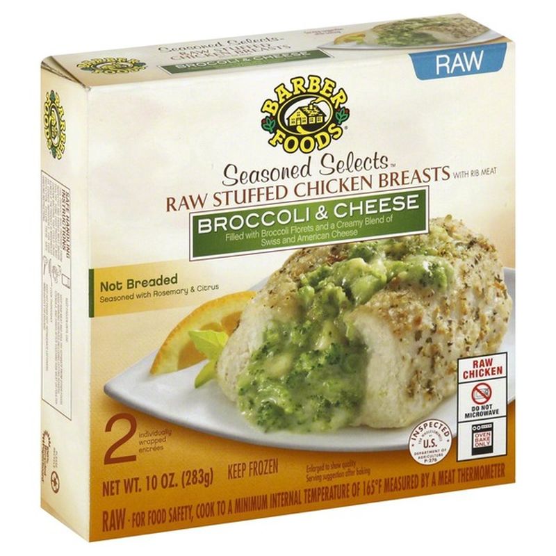 Barber Foods Seasoned Selects Broccoli & Cheese Raw Stuffed Chicken