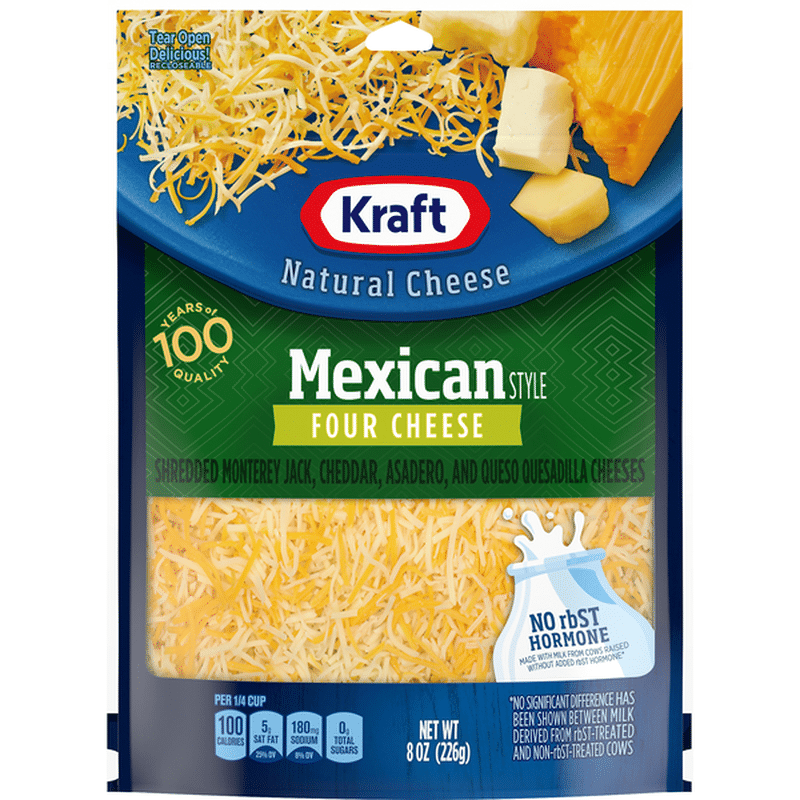 Kraft Finely Shredded Mexican Style Four Cheese