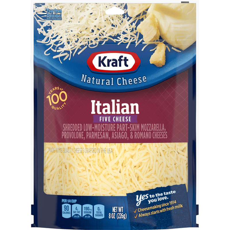 Kraft Shredded Italian Five Cheese
