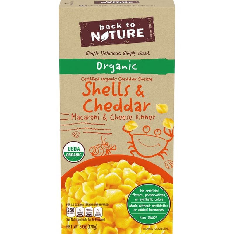 Back to Nature Organic Shells & Cheddar Macaroni & Cheese Dinner