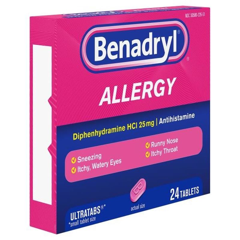 Benadryl Allergy Ultratabs Tablets (24 ct) from Publix - Instacart