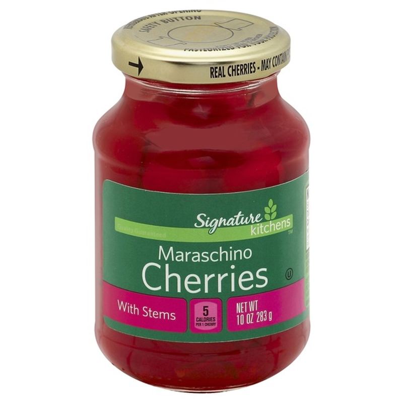 Signature Select Maraschino Cherries With Stems In Heavy Syrup (10 oz