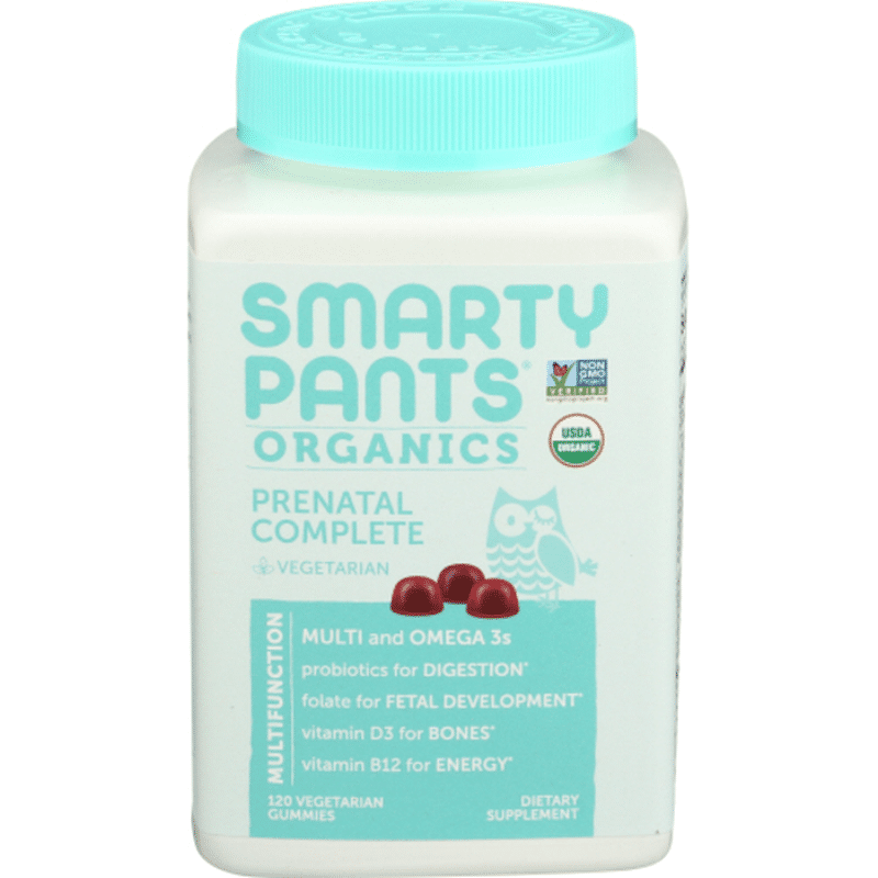 SmartyPants Organic Gummy Prenatal Multivitamin Vitamin C, D3 & Zinc