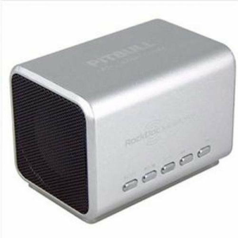 Rock Doc Silver Pitbull Wireless Bluetooth Speaker
