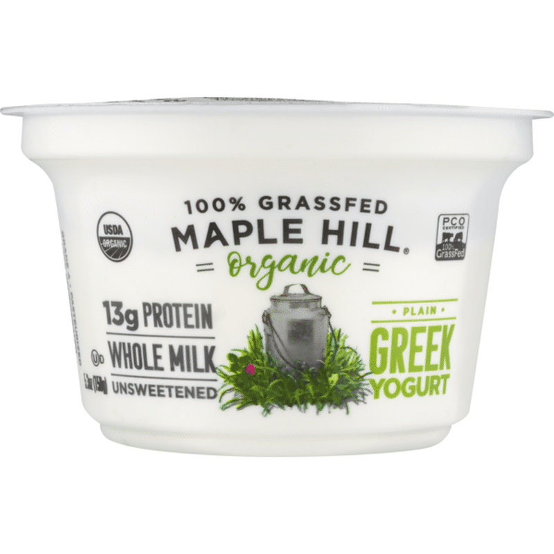 Maple Hill Creamery Organic Plain Greek Yogurt (5.3 oz) Instacart