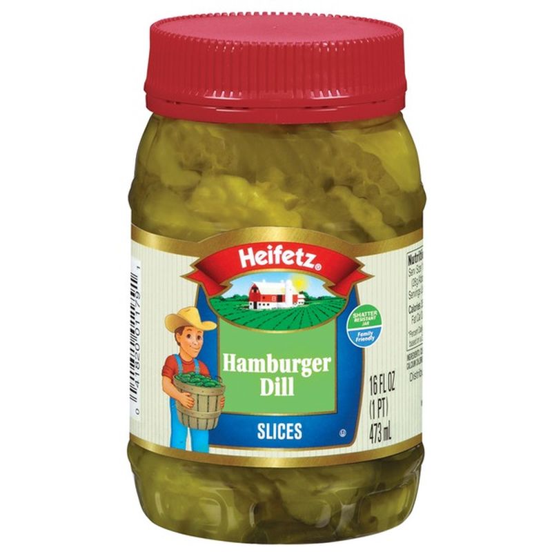 Heifetz Hamburger Dill Pickle Slices (16 fl oz) Instacart