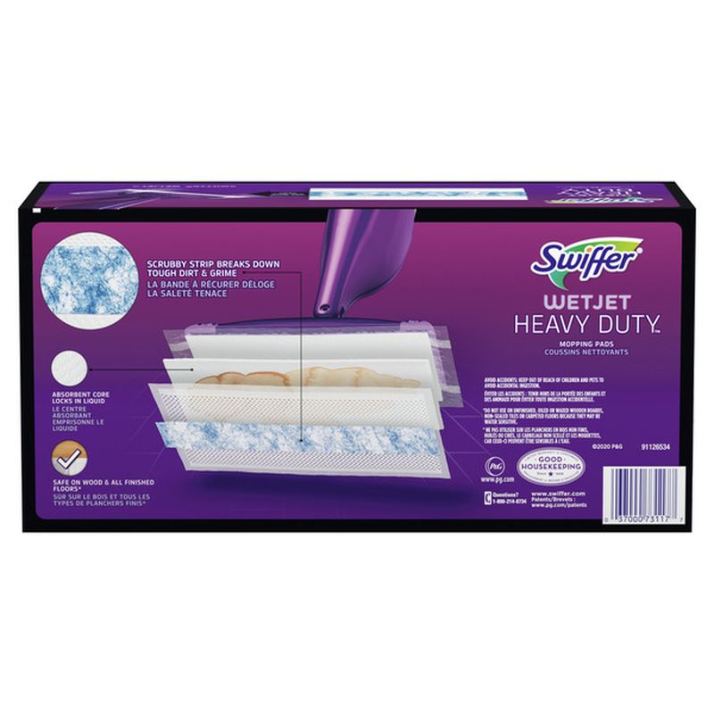 Swiffer Wetjet Heavy Duty Mop Refills For Floor Mopping And Cleaning