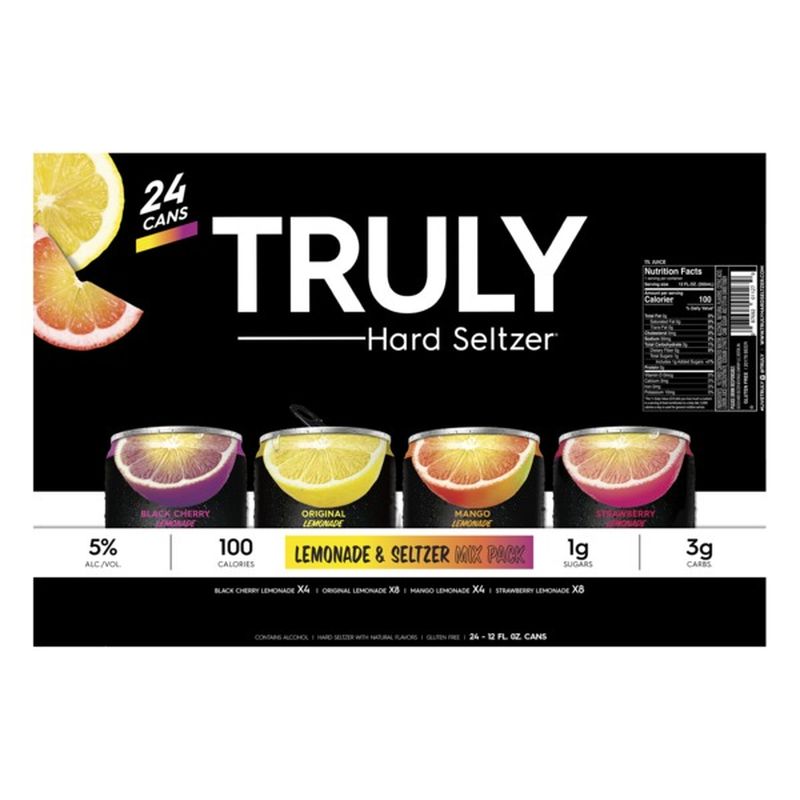 TRULY Hard Seltzer Lemonade Variety Pack, Spiked & Sparkling Water (12
