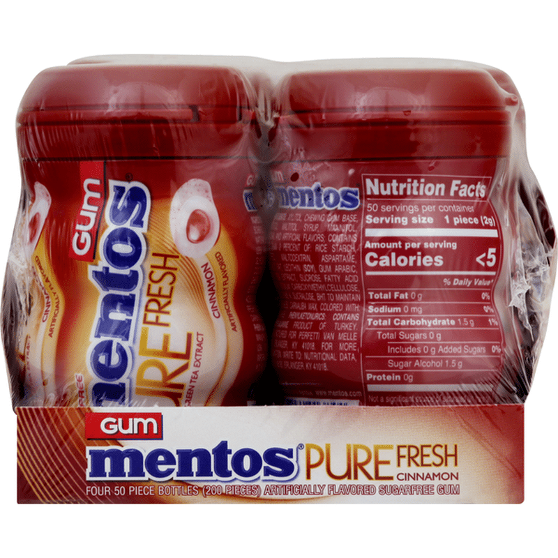 Mentos Gum, Cinnamon, Pure Fresh (4 each) Instacart