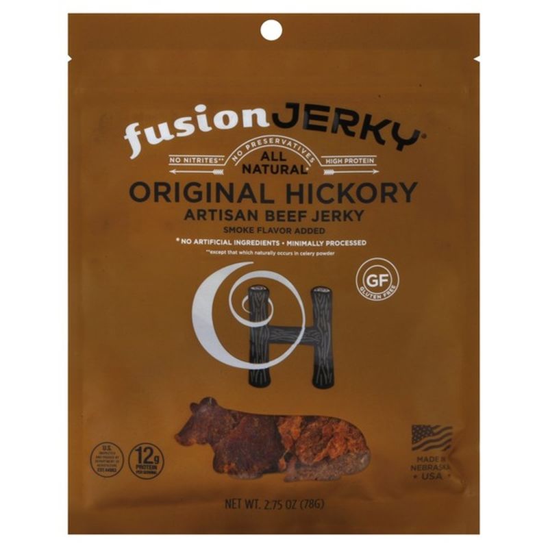 Fusion Jerky Jerky, Artisan Beef, Original Hickory (2.75 oz) Instacart