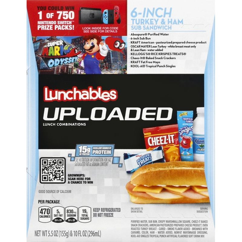 Lunchables Uploaded Turkey & Ham Sub Convenience Meals (each) from