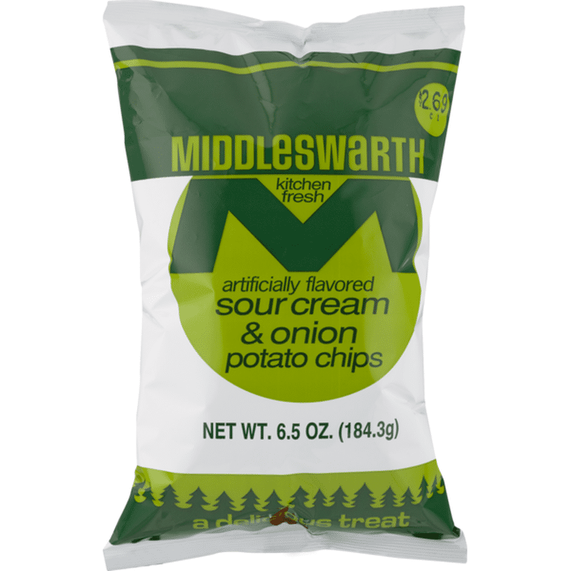 Middleswarth Potato Chips, Sour Cream & Onion (7 oz) - Instacart