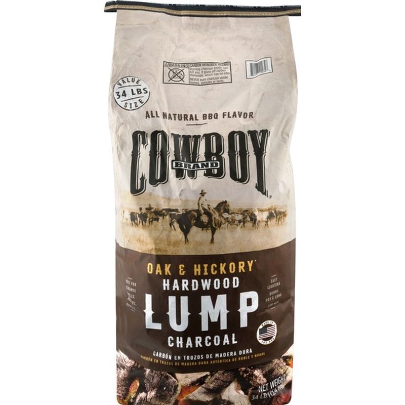 Cowboy Charcoal, Lump, Hardwood, Oak & Hickory, BBQ Flavor, Value Size