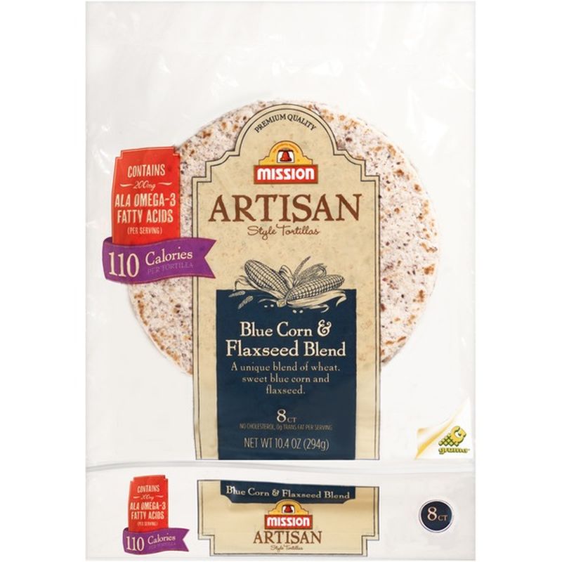 Mission Artisan Style Blue Corn & Flaxseed Blend Tortillas (10.4 oz