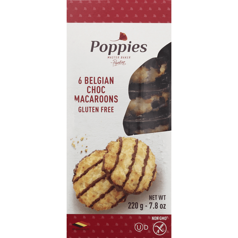 Poppies Macaroons, Belgian Choc (6 each) - Instacart