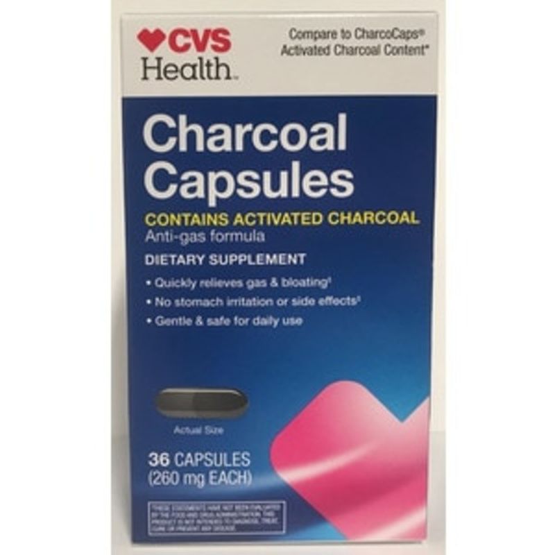 CVS Health Activated Charcoal, 260 mg, Capsules (36 each) Instacart