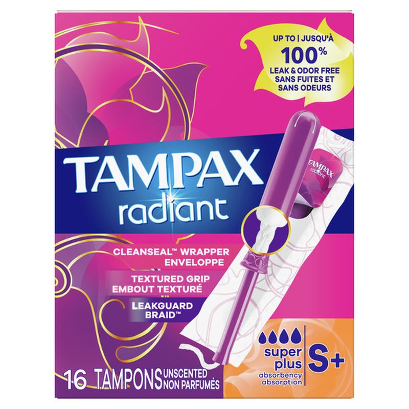 Tampax Tampons Super Plus Absorbency (16 ct) Instacart