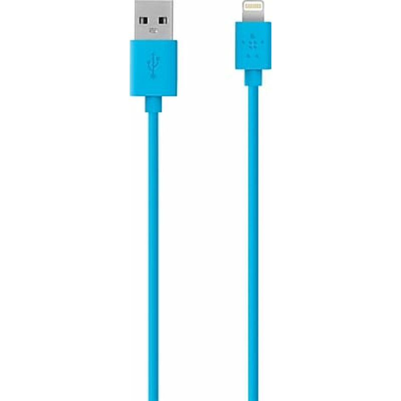 Belkin MIX IT Lightning Sync/Charge cable - iPad / iPhone / iPod charging / data cable - Blue - 4 ft - M 4 pin USB Type A to M Apple Lightning