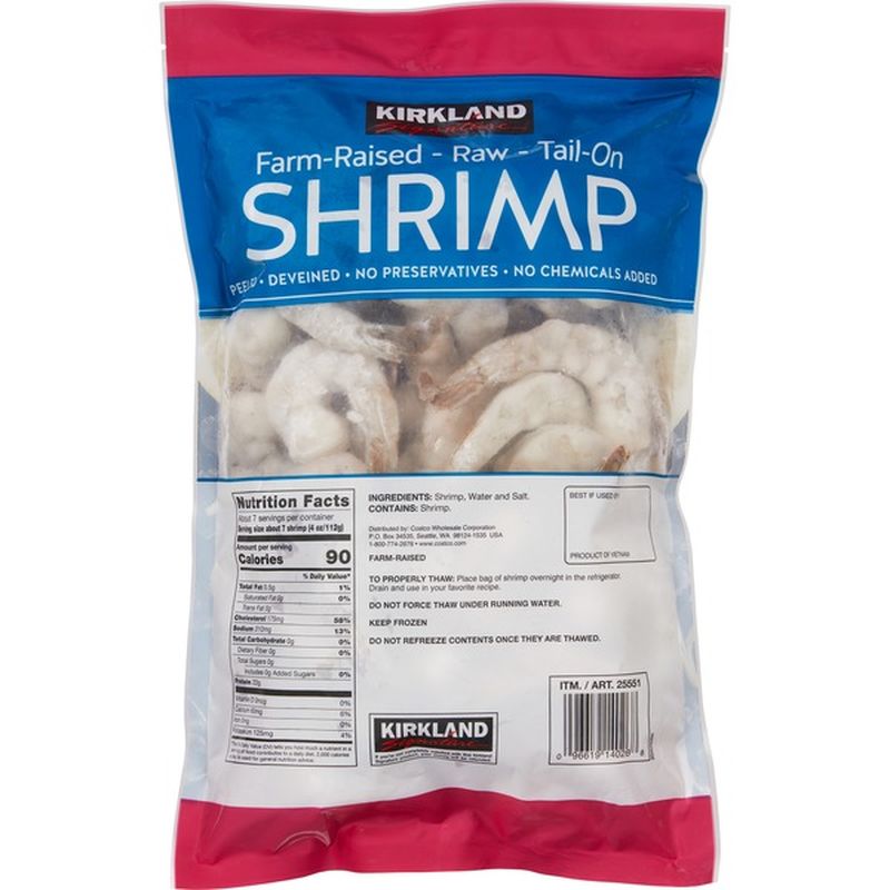 Kirkland Signature Raw Tail-On Shrimp, 21-25 ct, 2 lbs (2 ... on Kirkland's 30% Off One Item id=95001