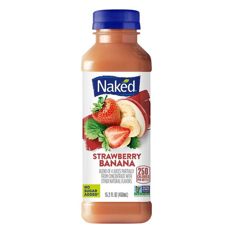 Naked Pure Fruit Strawberry Banana Juice Smoothie (15.2 fl 