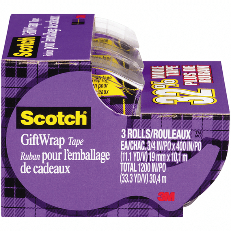 Scotch 3-Pack Giftwrap Tape