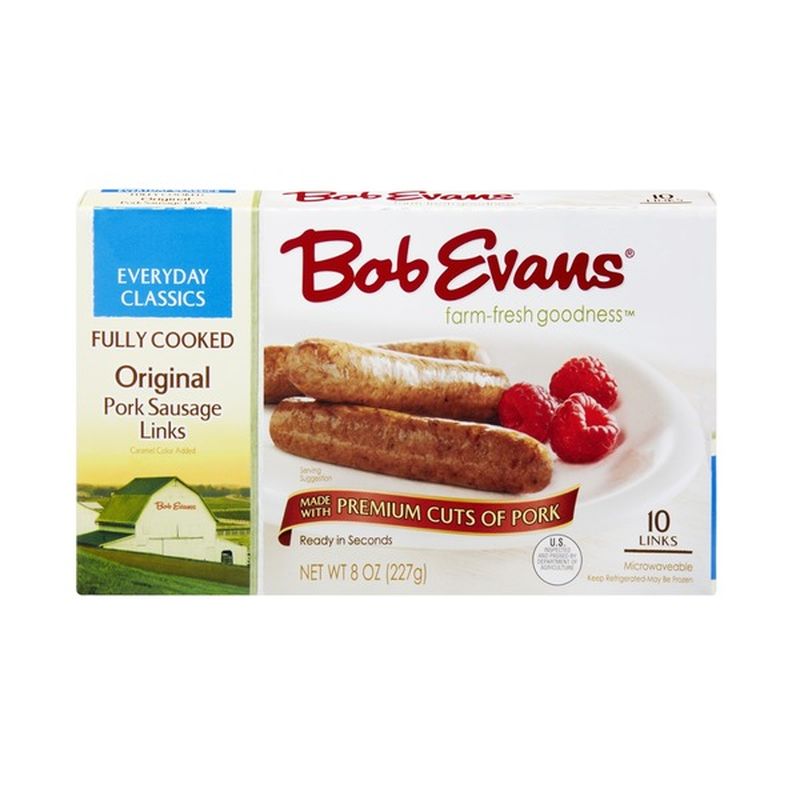 Bob Evans Fully Cooked Original Pork Sausage Links 10 CT (8 oz