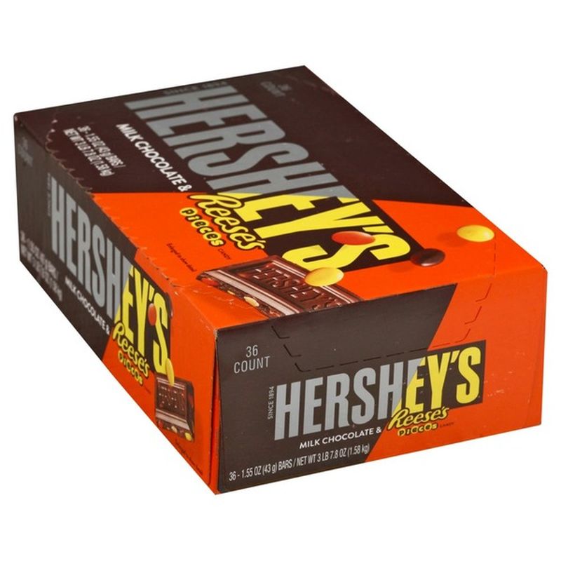 Hershey Milk Chocolate & Reese's Pieces Candy (36 each) - Instacart