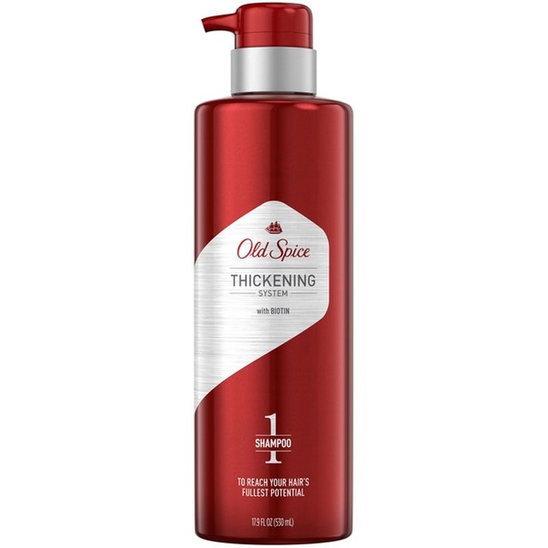 Old Spice Thickening System Shampoo for Men, Infused with Biotin (17.9