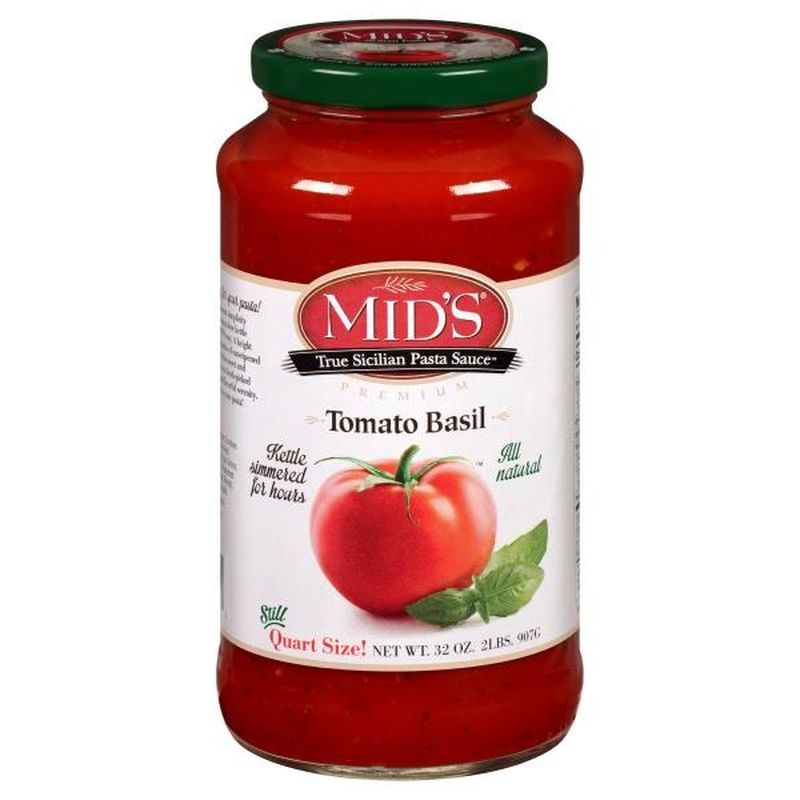 Mid's Pasta Sauce, Tomato Basil, Quart Size (32 oz) Instacart