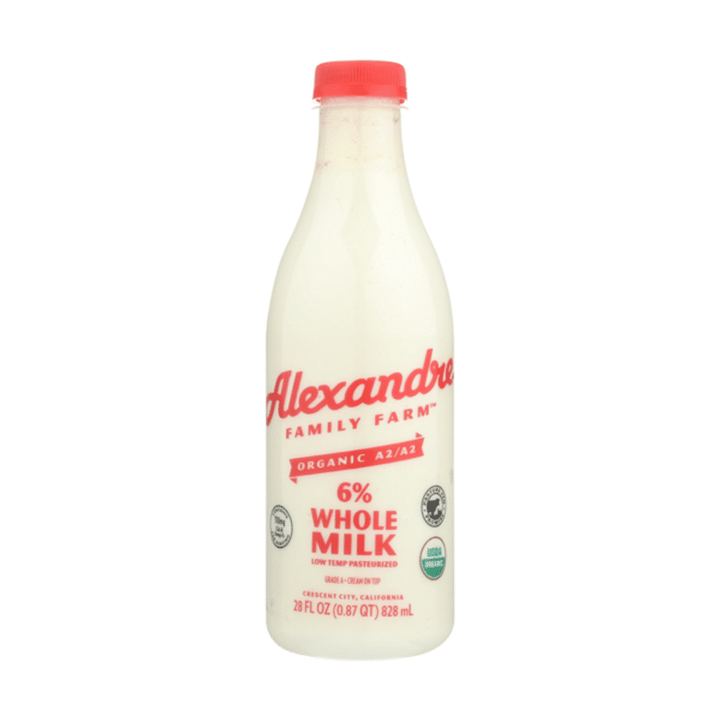 Alexandre Family Farms Whole Cream on Top A2 Organic Milk (28 fl oz ...