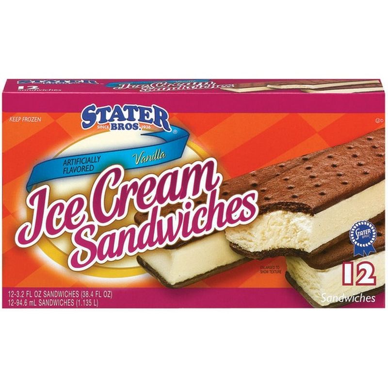 Stater Bros Ice Cream Sandwiches (3.2 fl oz) from Stater Bros. Instacart