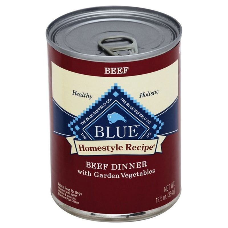 BLUE BUFFALO DOG FOOD HOMESTYLE RECIPE BEEF DINNER WITH VEGETABLES