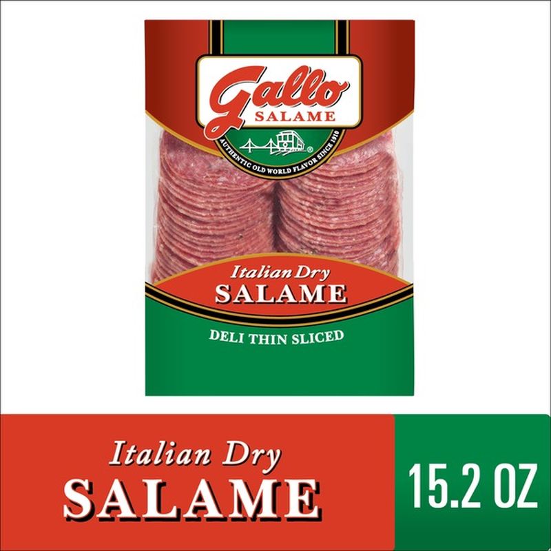 Gallo Salame Gallo® Salame Deli Thin Sliced Italian Hard Salame, 15.2