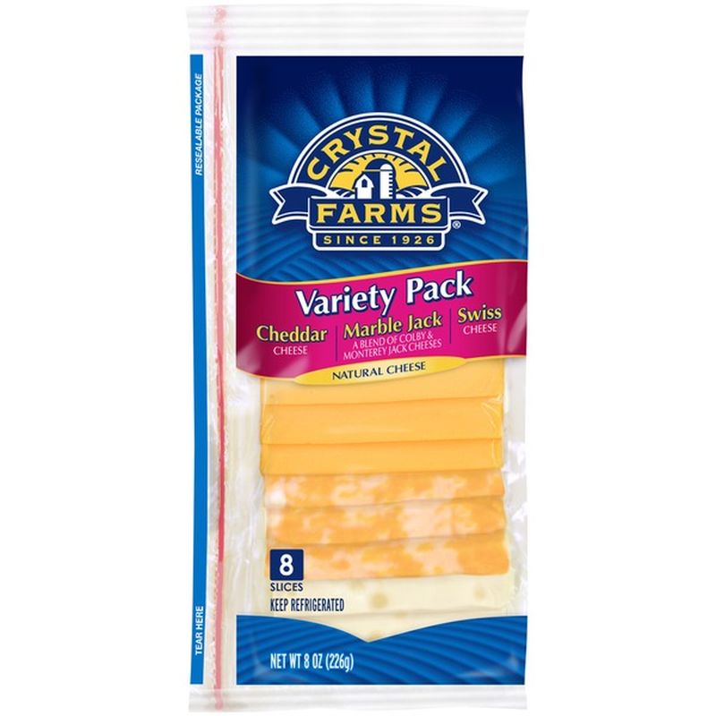 Crystal Farms Variety Pack Cheese Slices (8 oz) - Instacart