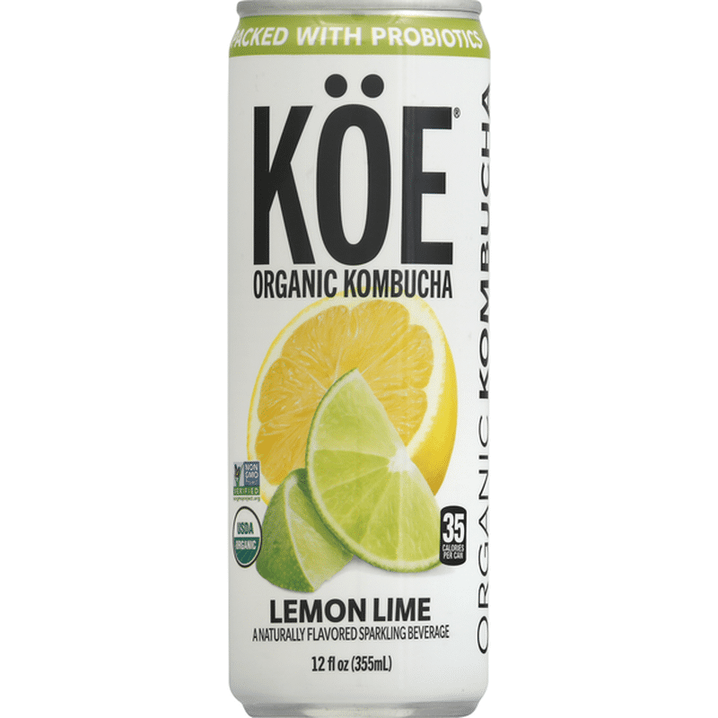 Koe Kombucha, Organic, Lemon Lime (12 oz) Instacart