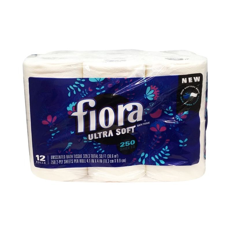 Fiora Toilet Paper, Ultra Soft, Double Roll, 2ply (12) Instacart