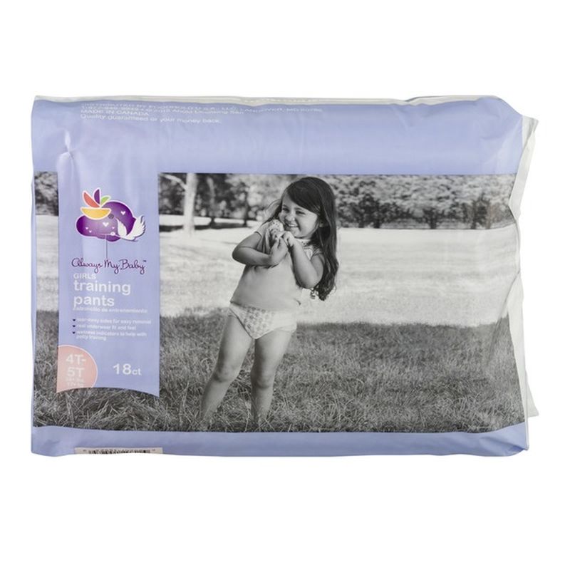 Always My Baby Training Pants Girls Size 4T5T (38+ lbs) 18 CT (18 ct