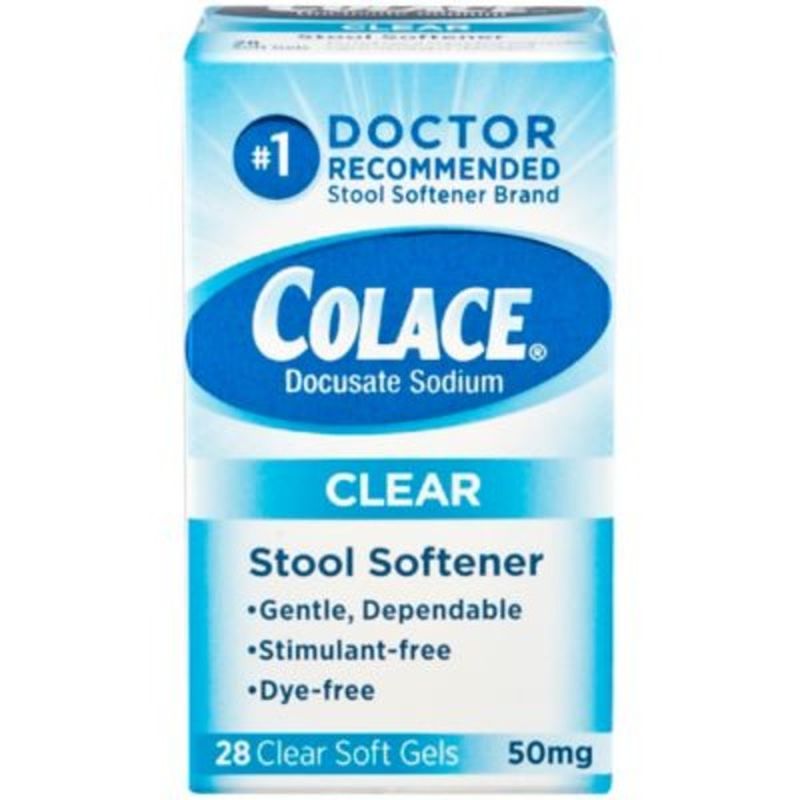Colace Stool Softener, 50 mg, Clear Soft Gels (28 each) Delivery or
